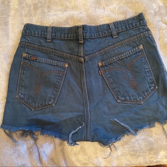 High Rise Ripped Denim Shorts - Picture 2 of 2